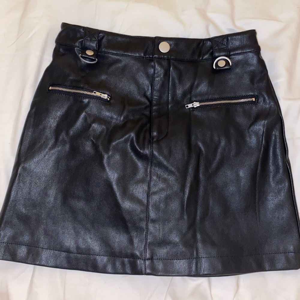 Urban Outfitters Faux Leather Mini Skirt - Picture 2 of 4